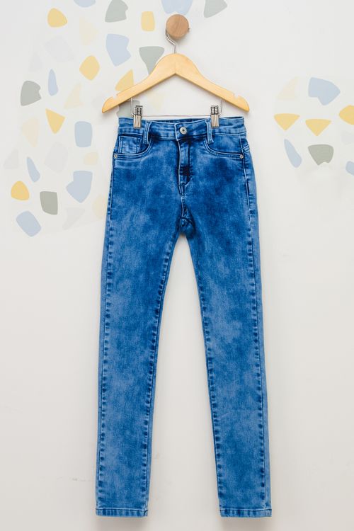 Calça Jeans Skinny Juvenil - Azul