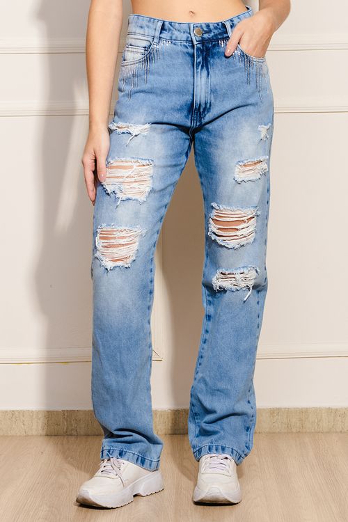 Calça Jeans Feminina Mom Baggy Clochard Com Slouchy Boyfriend