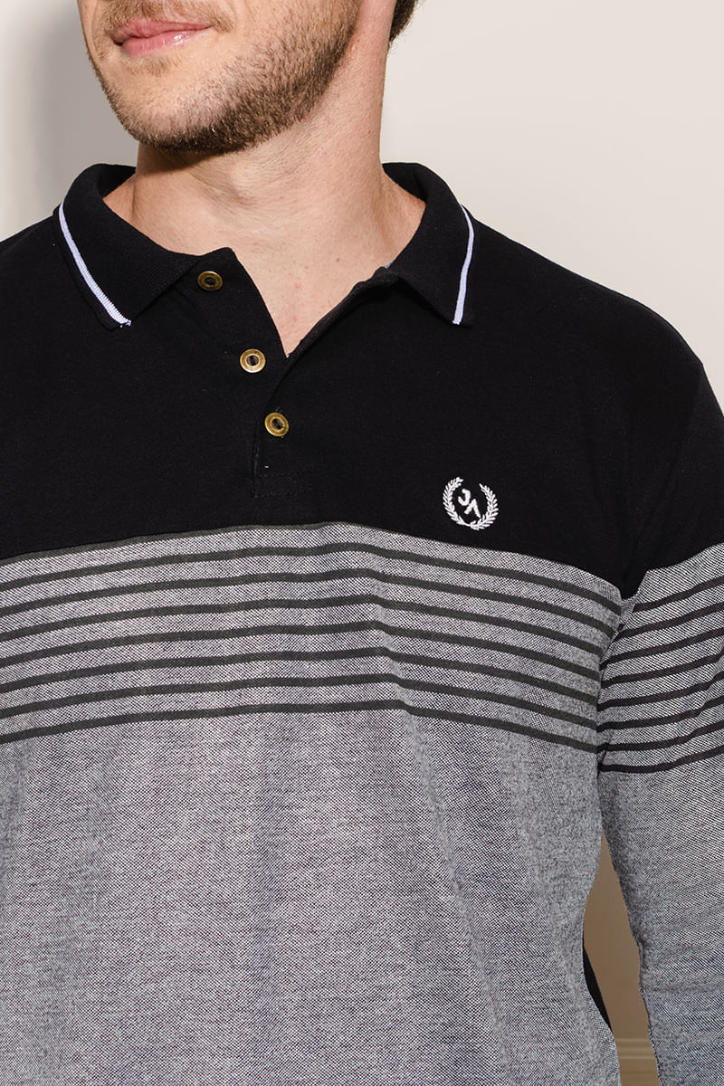 Camisa-Polo-Masculina-Manga-Longa-Listras