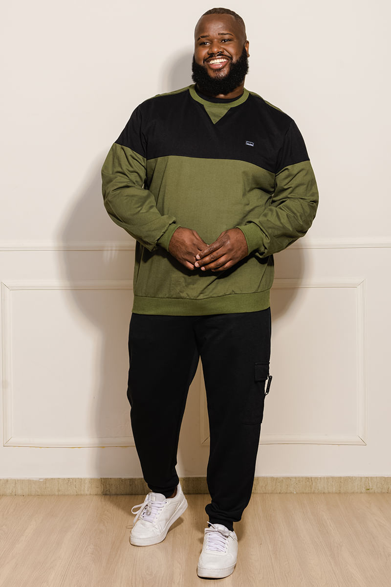 Calca-Masculina-Plus-Size-Moletom-Cargo