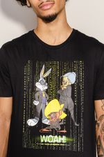 Camiseta-Masculina-Looney-Tunes-x-Matrix---Preto