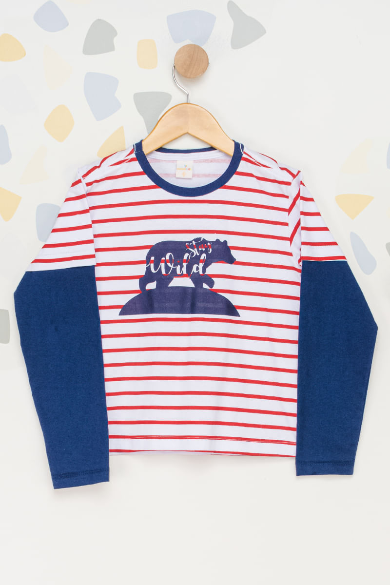 Camiseta-Infantil-Masculina-Listrada-