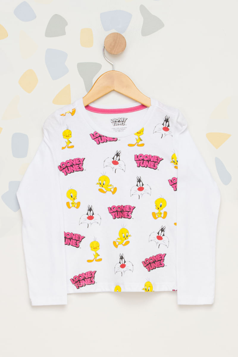 Camiseta-Infantil-Feminina-Frajola---Branco