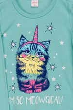 Blusa-Infantil-Feminina-Gatocornio---Verde