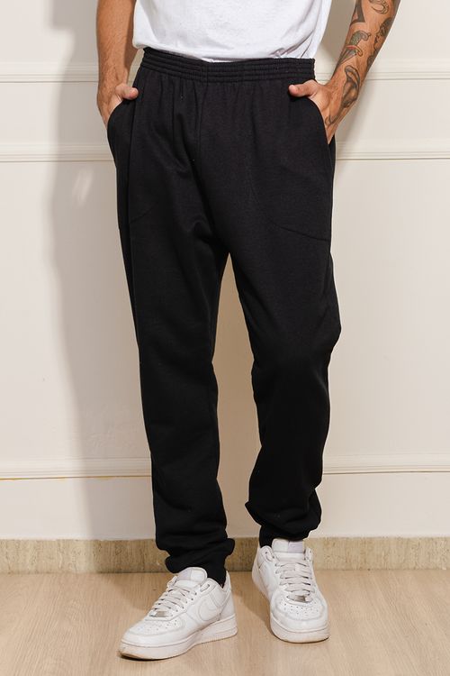 Calça Masculina Moletom - Preto