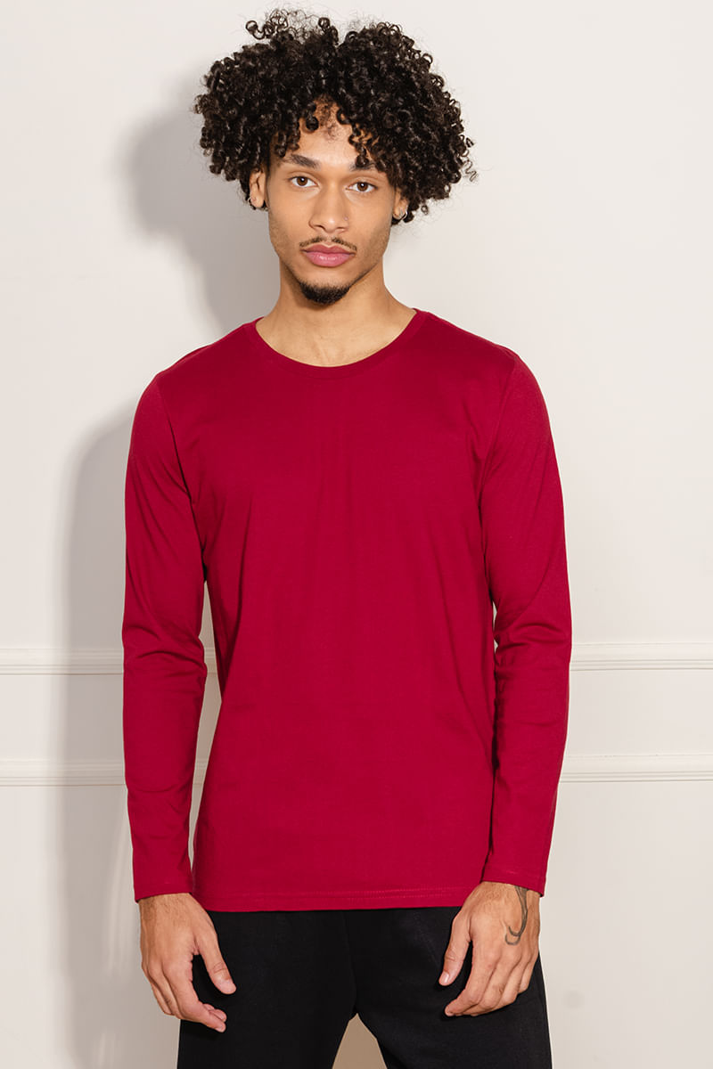 Camiseta-Masculina-Lisa---Vermelho