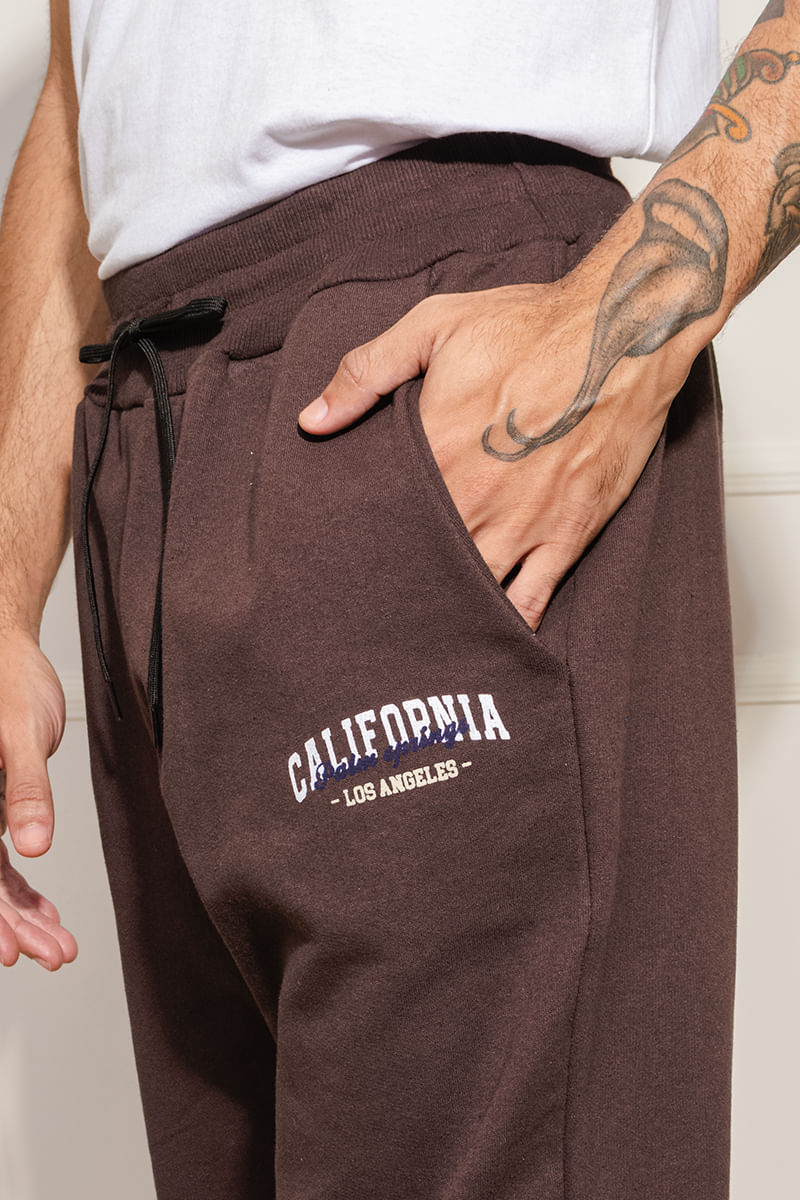 Calca-Masculina-Moletom-California---Marrom