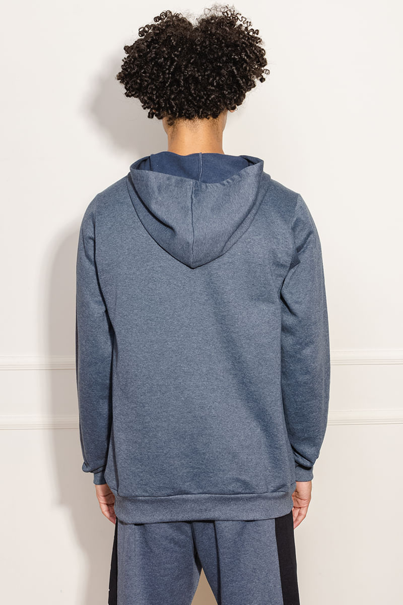 Casaco-Masculino-Moletom-Never-Look-Back---Cinza