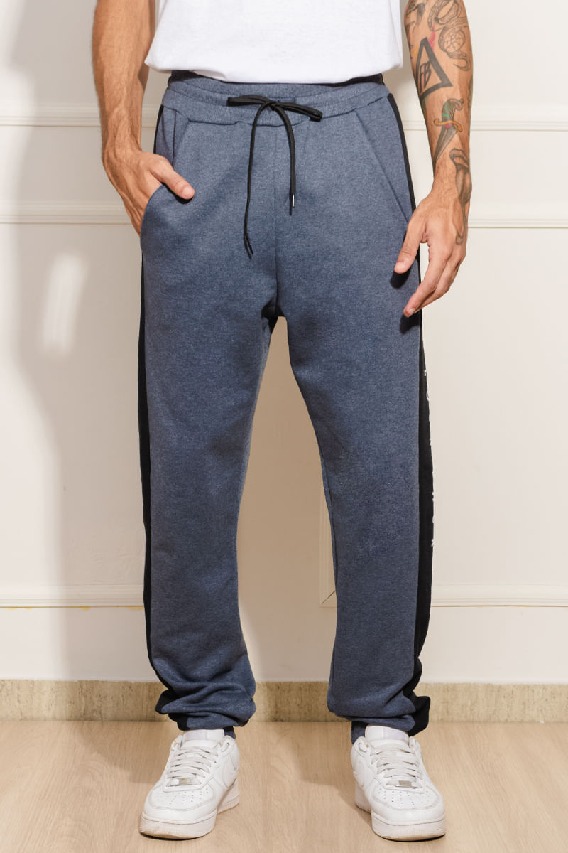 Calca-Masculina-Moletom-Never-Look-Back---Cinza