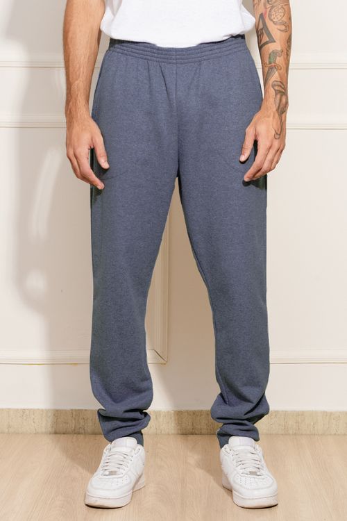 Calça Masculina Moletom Jogger - Cinza