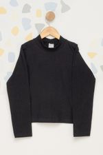 Blusa-Infantil-Feminina-Gola-Alta---Preto