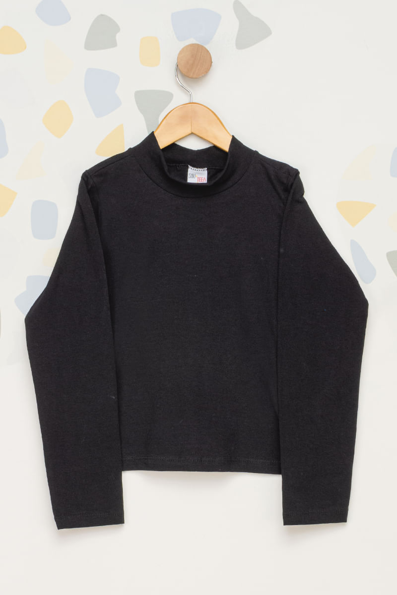 Blusa-Infantil-Feminina-Gola-Alta---Preto