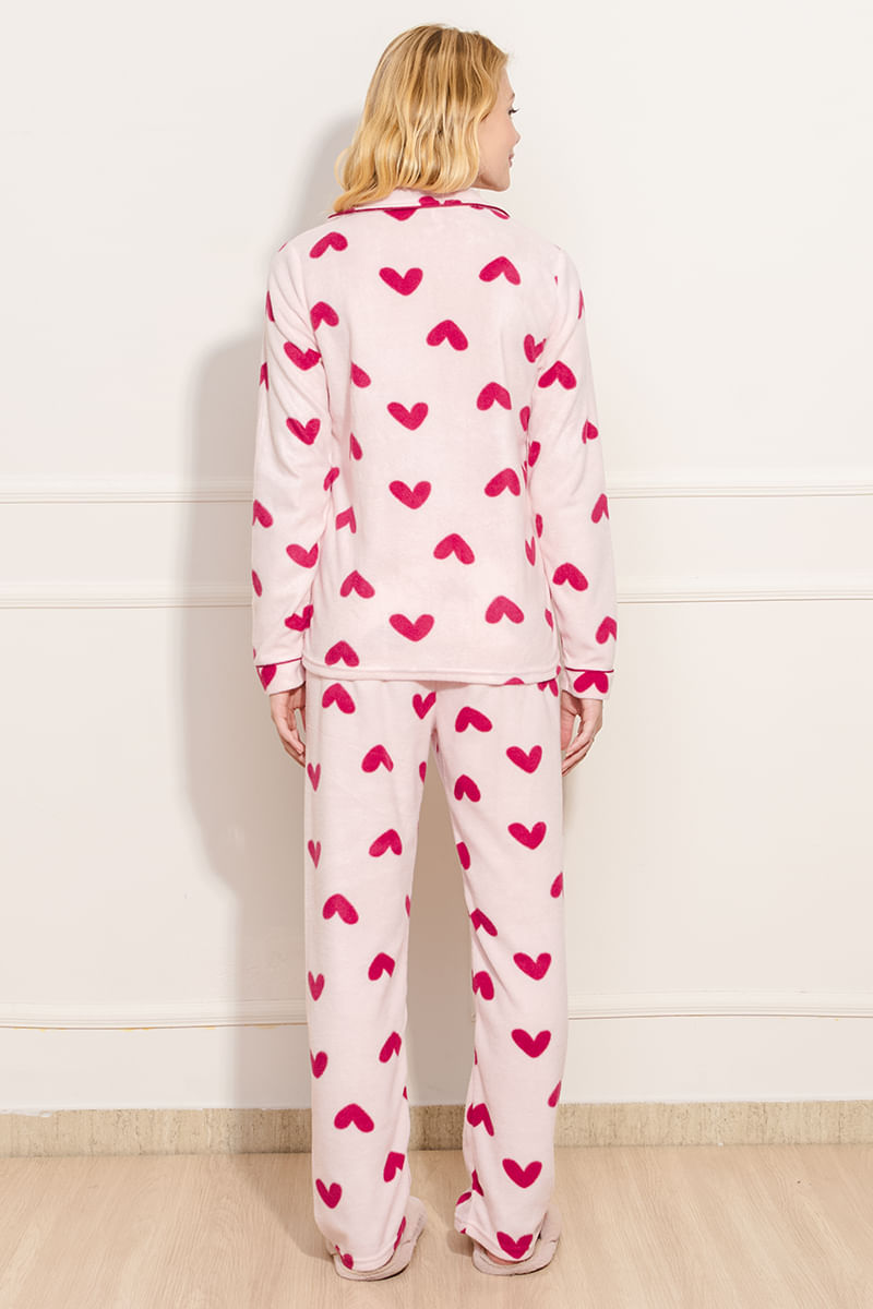 Pijama-Feminino-Fleece-Coracoes---Rosa