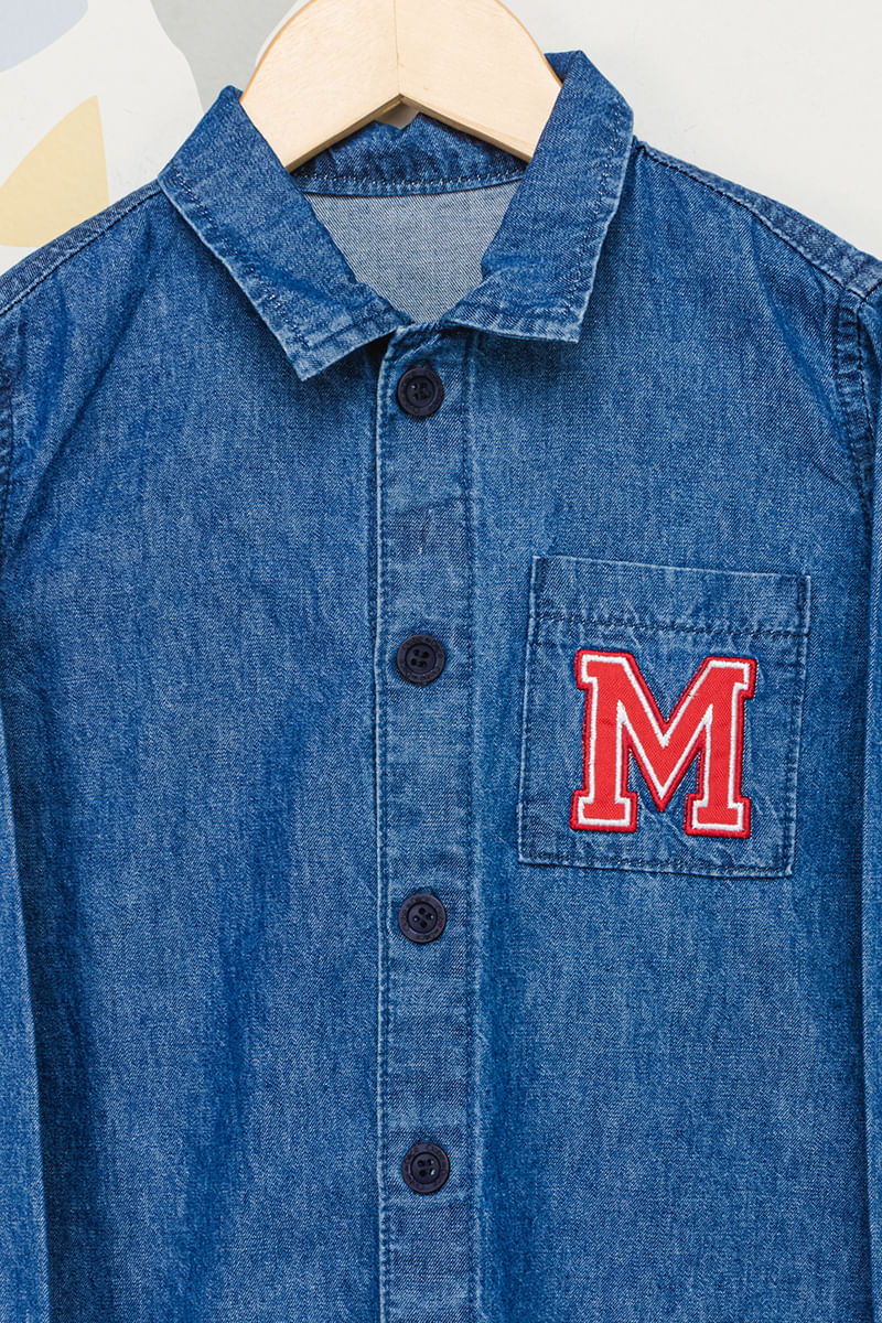 Camisa-Infantil-Masculina-Jeans-Patch