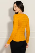 Tricot Amarelo Gola Ny&Amp;Co  Blusa Feminina Ny&Co Usado