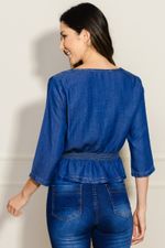Blusa-Feminina-Jeans-Botoes---Azul