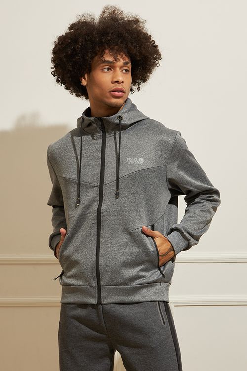 Casaco Masculino Moletom Recortes Red Nose