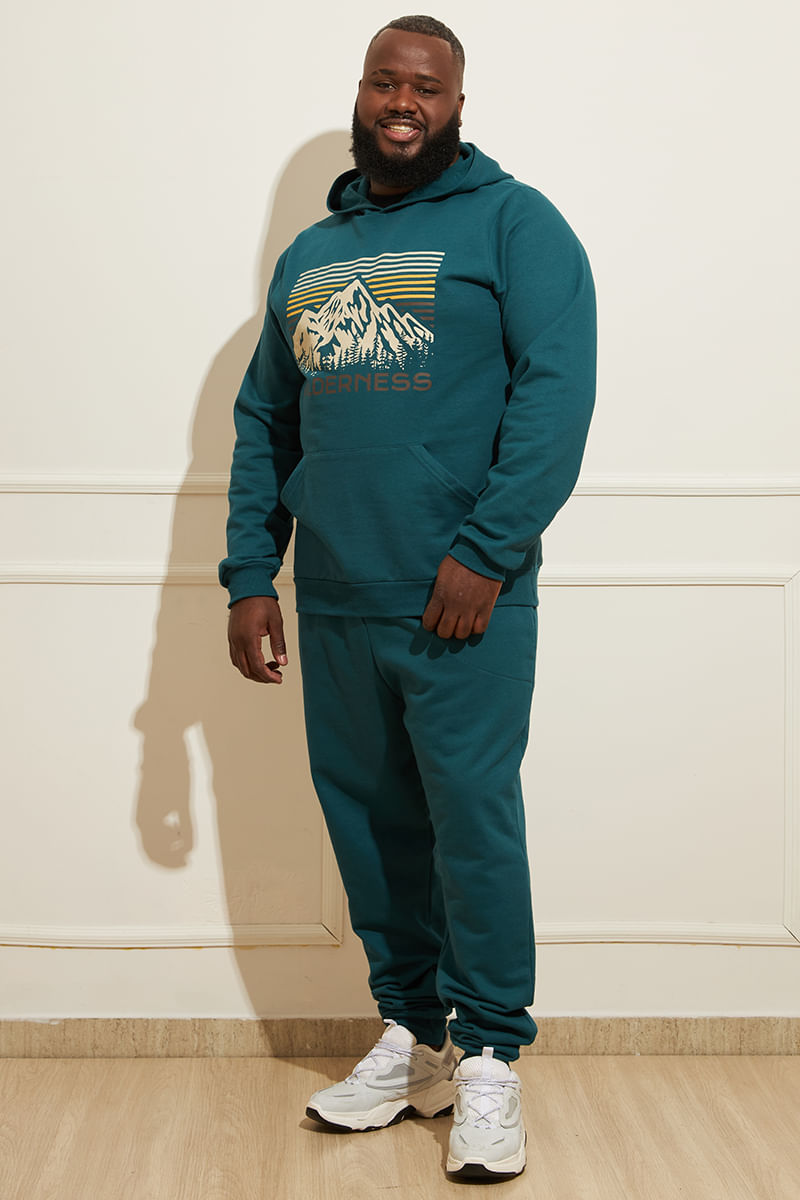 Calca-Masculina-Moletom-Jogger---Verde