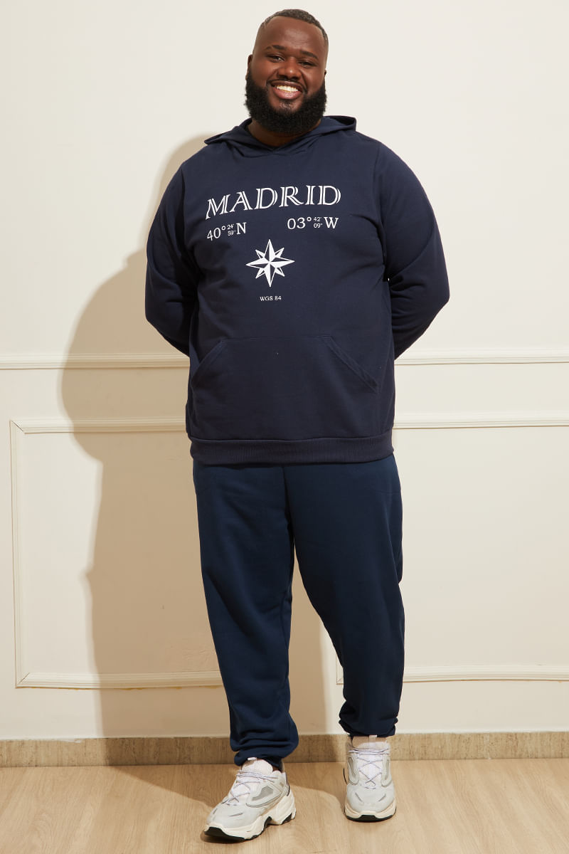 Calca-Masculina-Moletom-Jogger---Azul