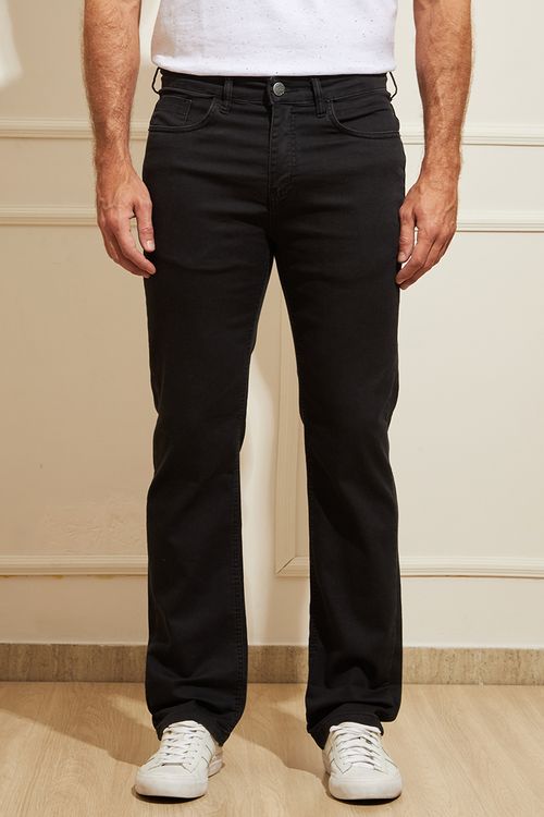 Calça Masculina Jeans Reta - Preto