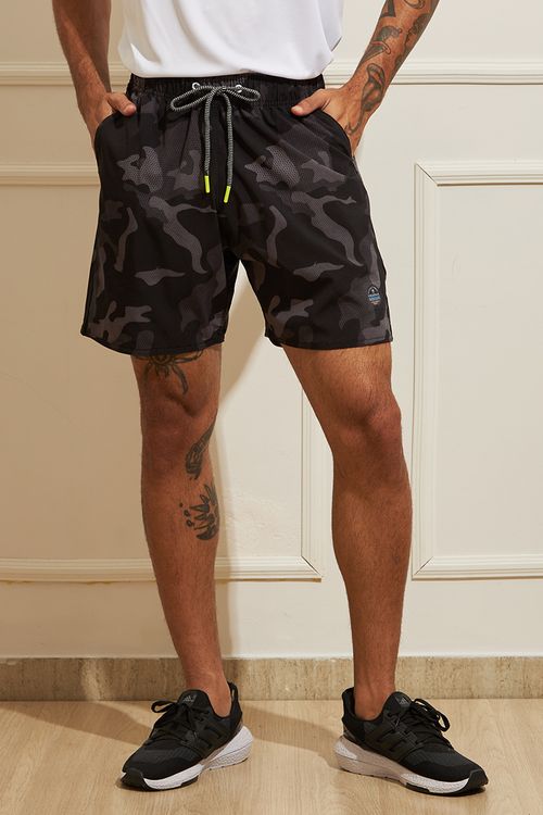 Bermuda Masculina Camuflada - Cinza