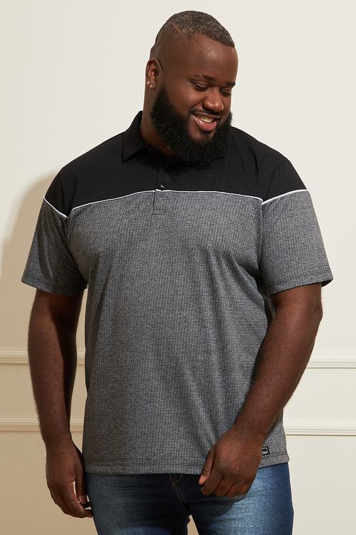 Camisa Polo Plus Size Masculina Viés