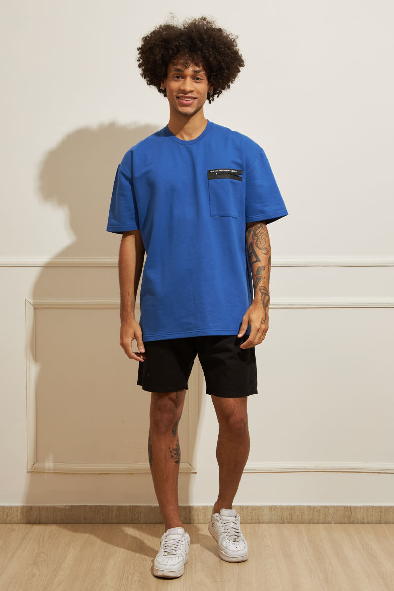 Camiseta-Masculina-Ziper---Azul