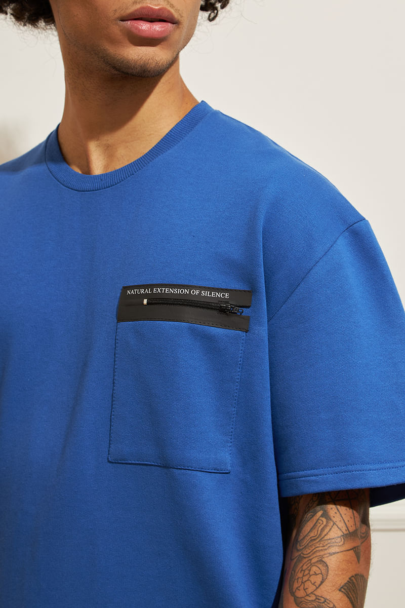 Camiseta-Masculina-Ziper---Azul