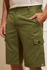 Bermuda-Jeans-Masculina-Cargo---Verde