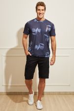 Bermuda-Jeans-Masculina-Cargo---Preto