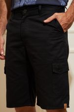 Bermuda-Jeans-Masculina-Cargo---Preto
