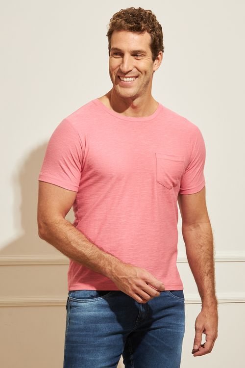 Camiseta Masculina com Bolso