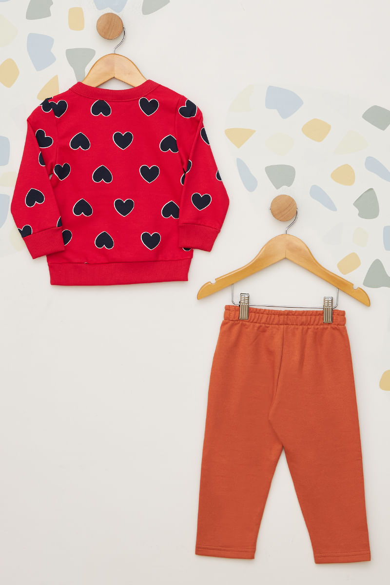 Conjunto-Infantil-Feminino-Coracoes---Vermelho