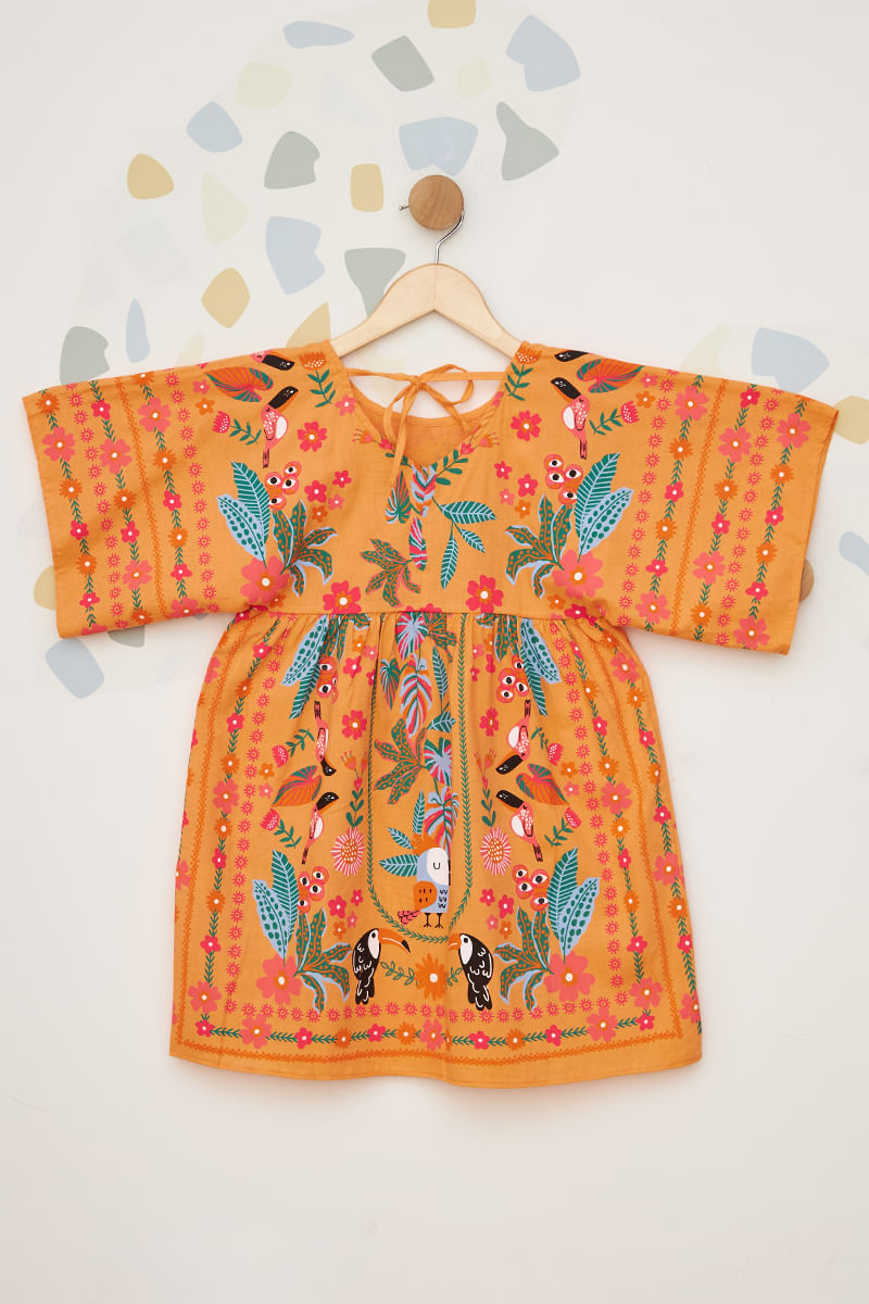 Vestido-Juvenil-Feminino-Tropical---Bege