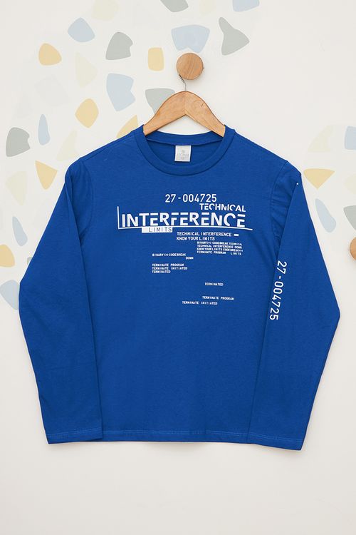 Camiseta Manga Longa Interference Juvenil