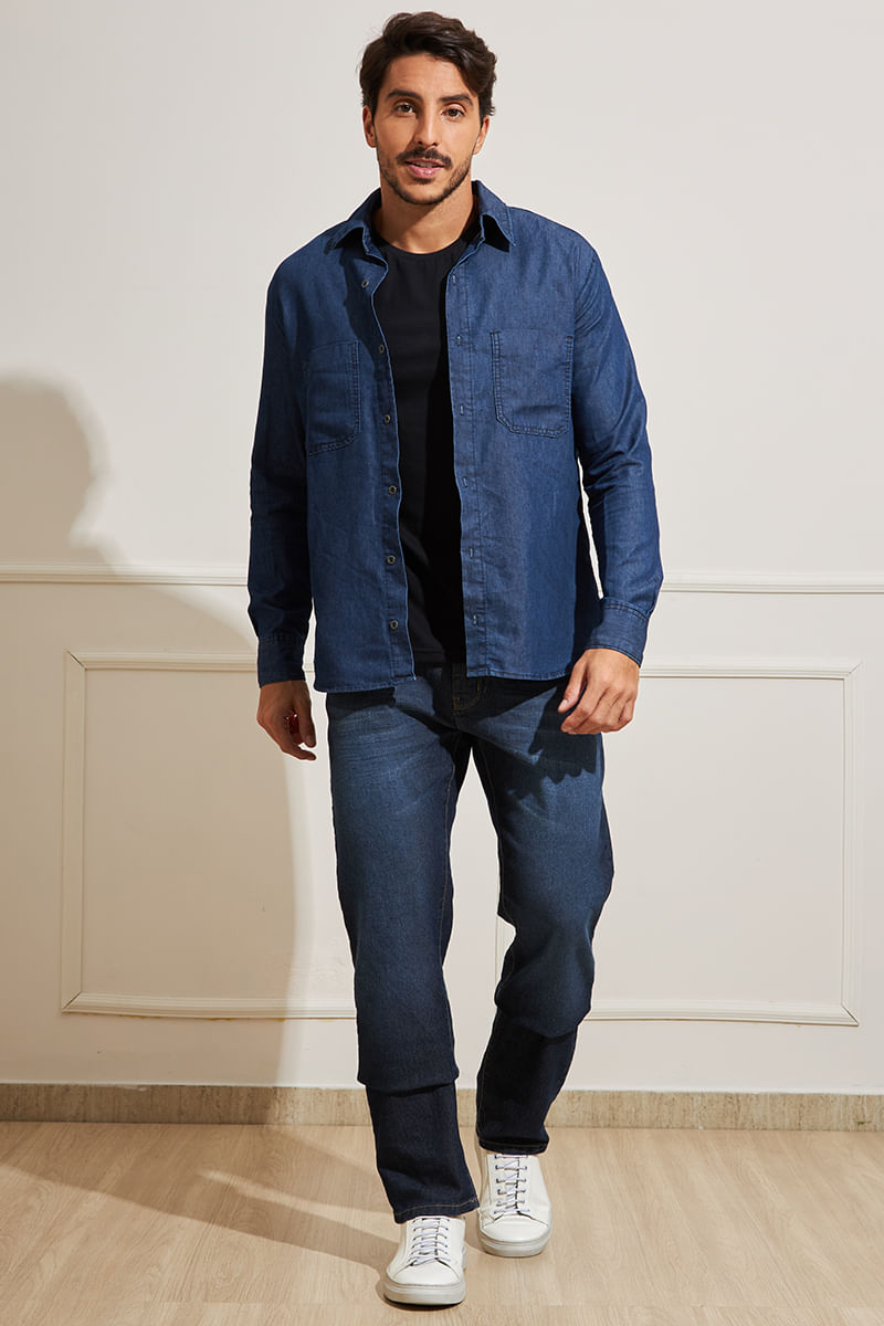 Camisa-Jeans-Bolsos