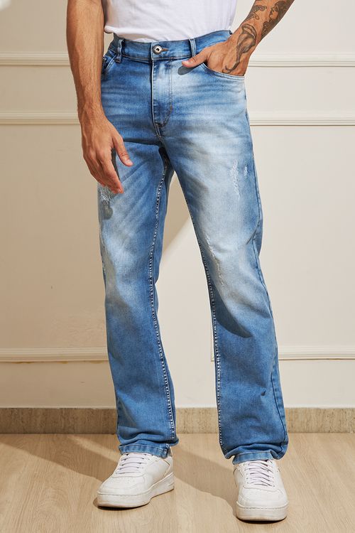 Calça Masculina Jeans Slim - Azul