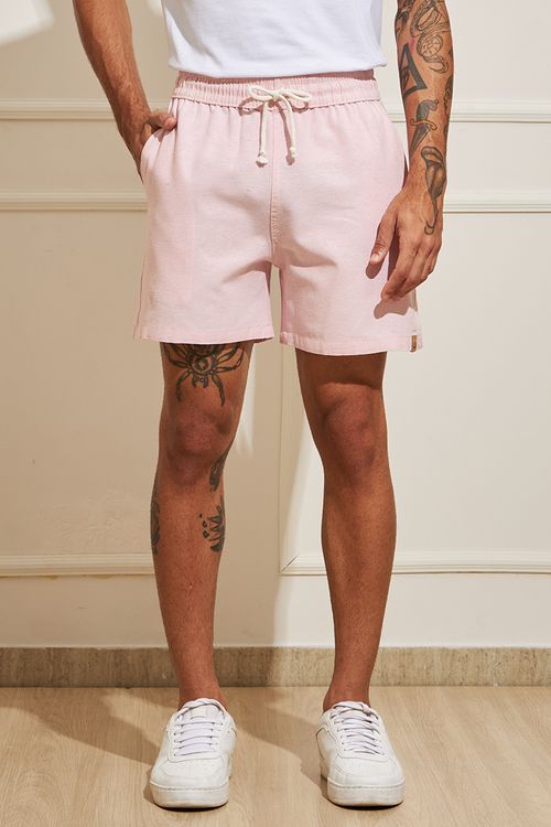 Shorts Masculino Algodão - Rosa