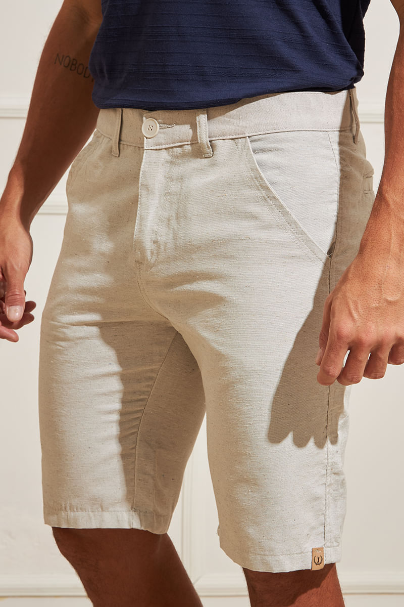 Bermuda-Masculina-Linho---Bege