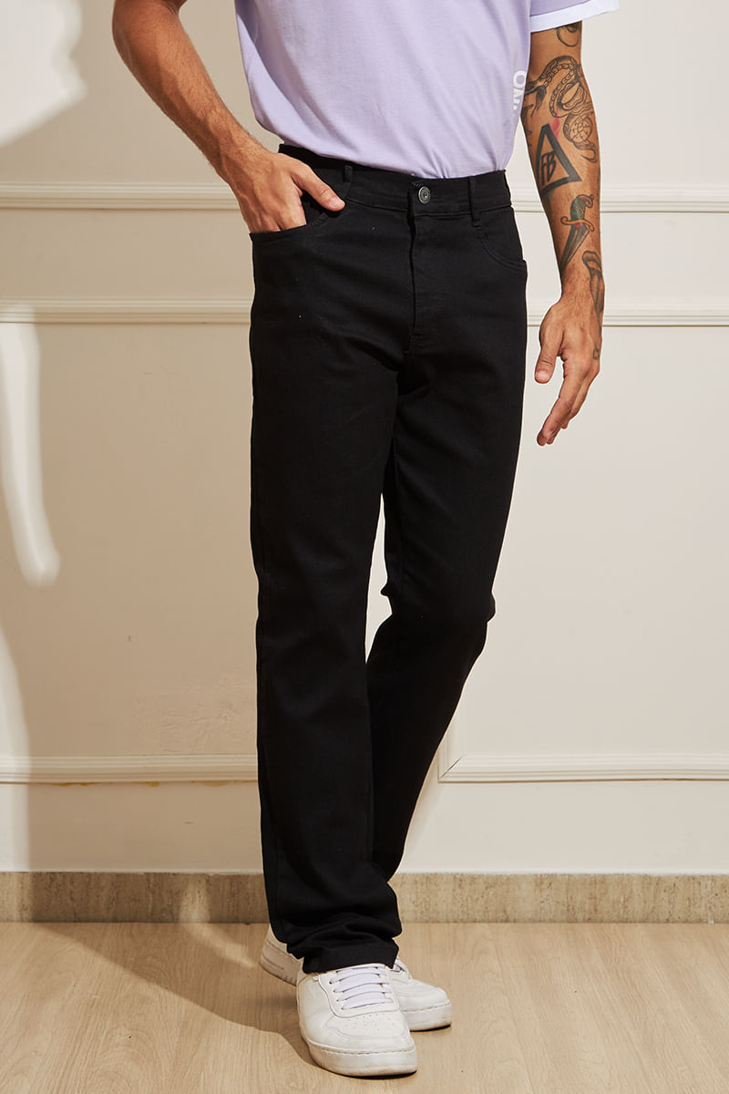 Calça Jeans Masculina Skinny - Preto