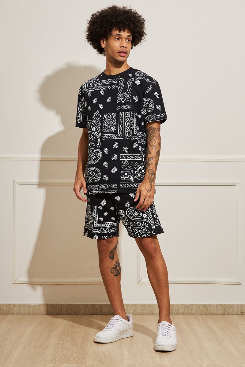 Bermuda-Masculina-Moletom-Paisley