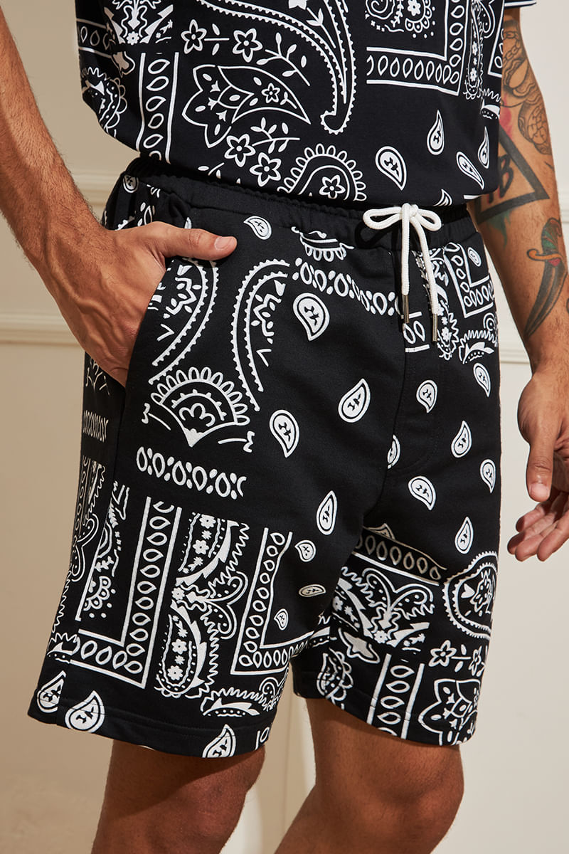 Bermuda-Masculina-Moletom-Paisley