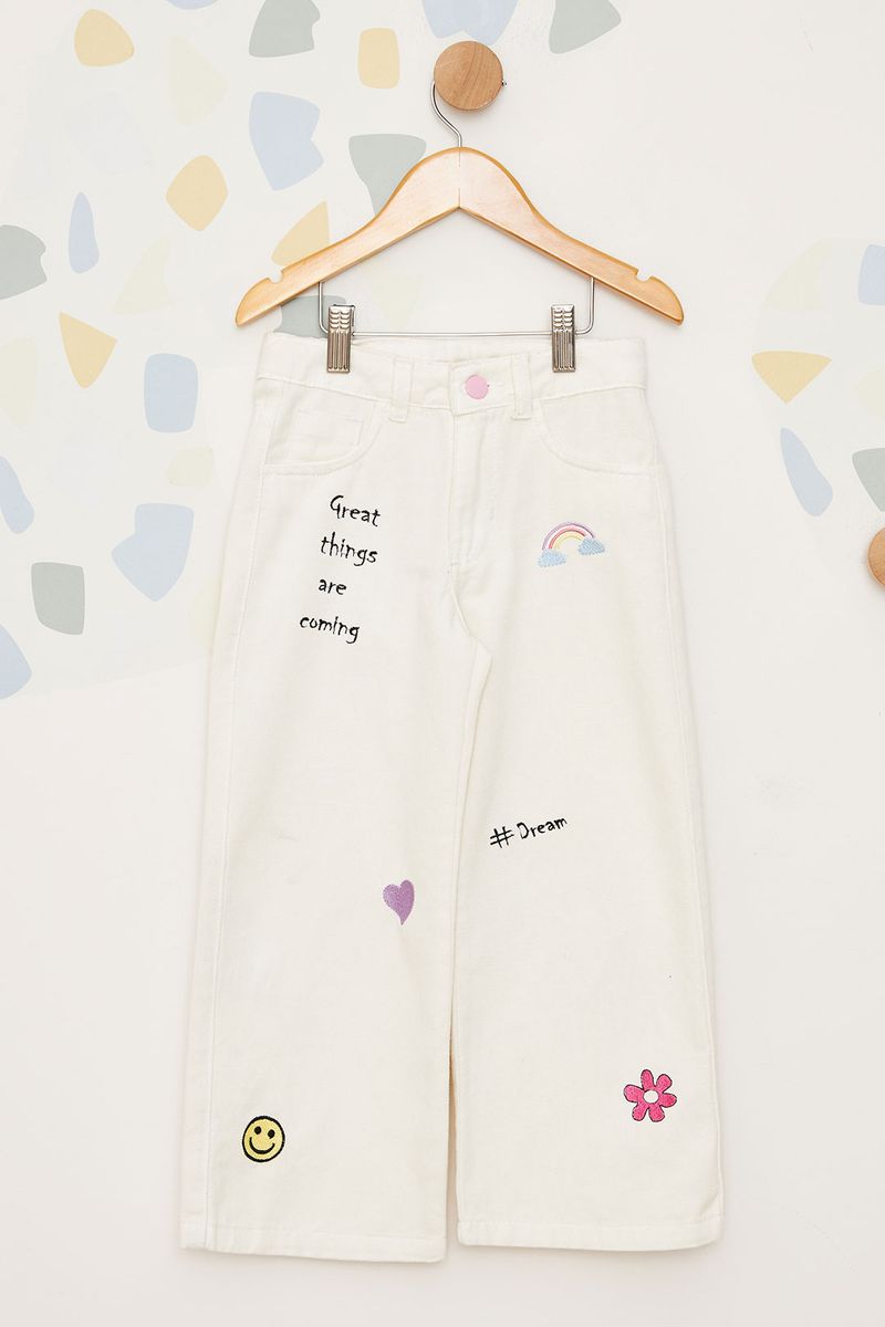 Calca-Infantil-Feminina-Wide-Leg-Bordada