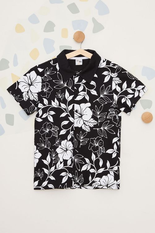 Camisa Juvenil Folhagens