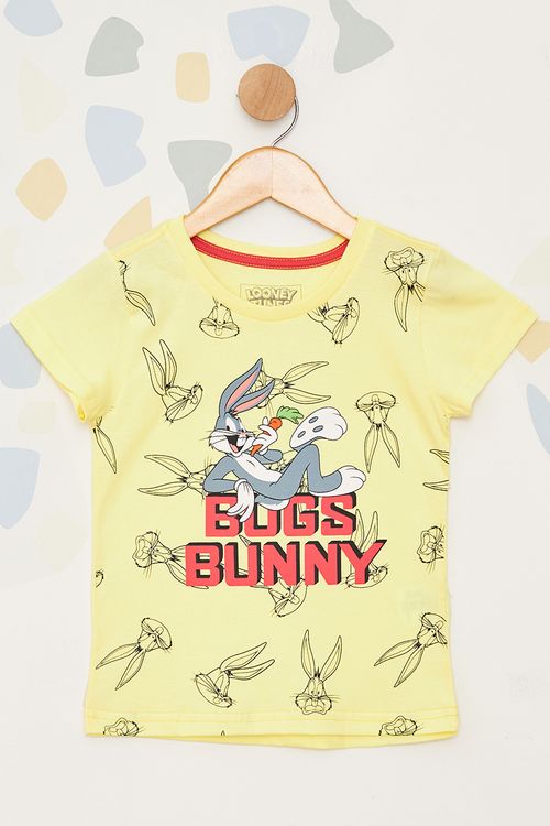 Camiseta Manga Curta Pernalonga Infantil