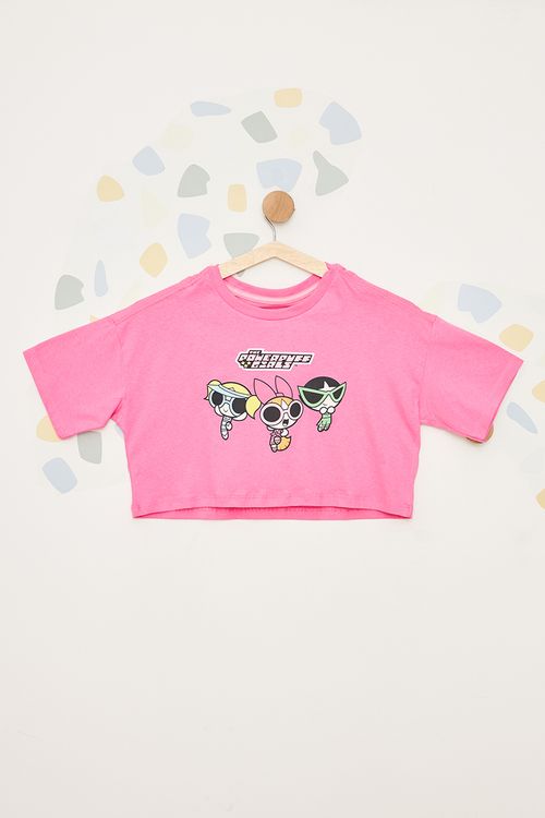 Camiseta Cropped Meninas Super Poderosas Juvenil