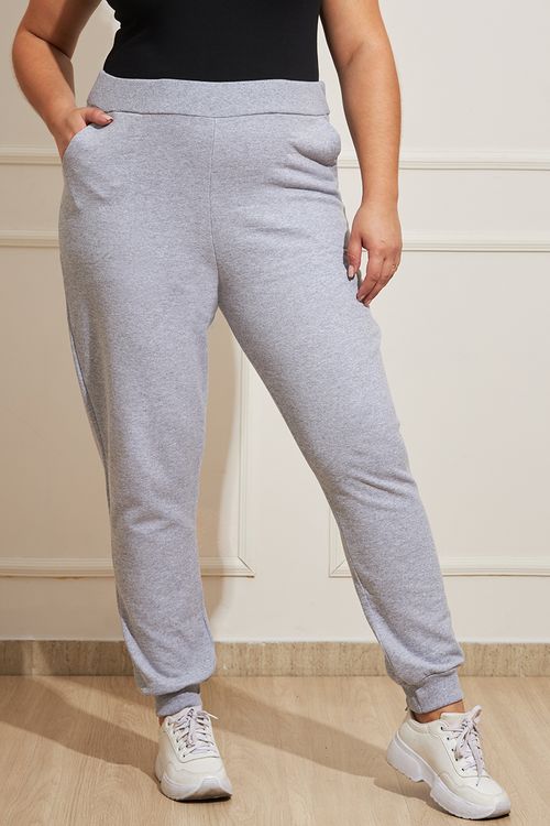 Calça Jogger Feminina Moletom Plus Size