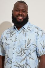 Camisa-Masculina-Plus-Size-Tropical---Azul