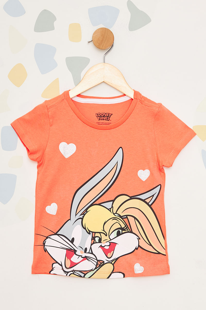 Camiseta-Infantil-Feminina-Lola-Bunny-e-Pernalonga
