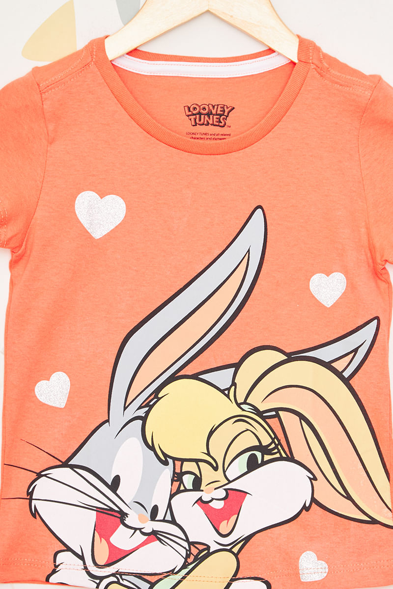 Camiseta-Infantil-Feminina-Lola-Bunny-e-Pernalonga